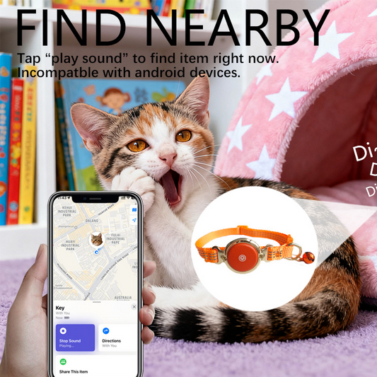 GPS Pet Tracking Collar with Airtag Compatibility